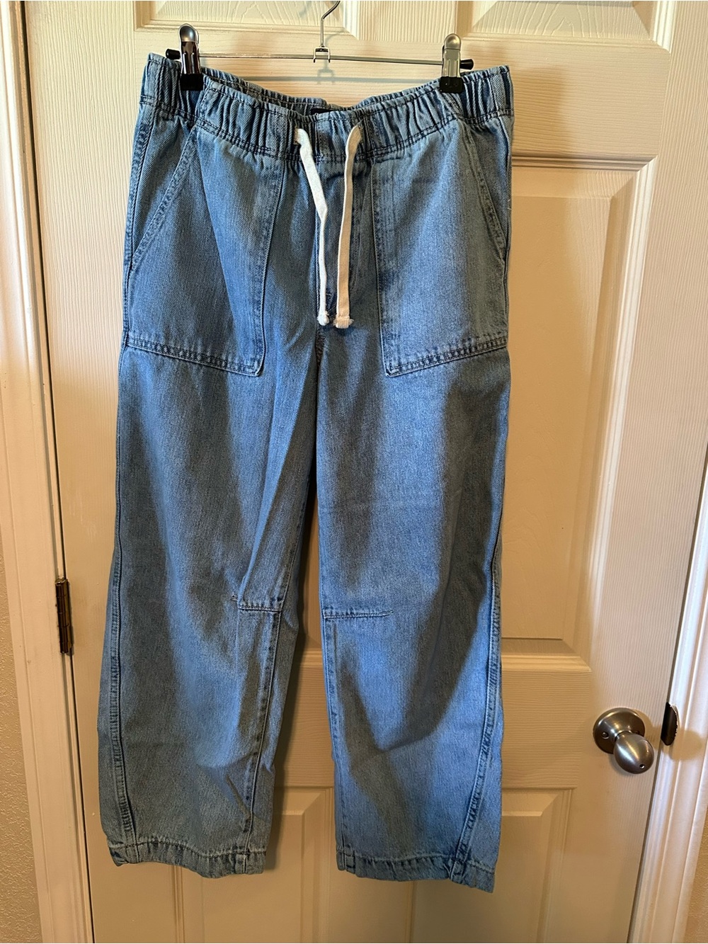 GAP Light Blue Relaxed Drawstring Denim Jeans for Women